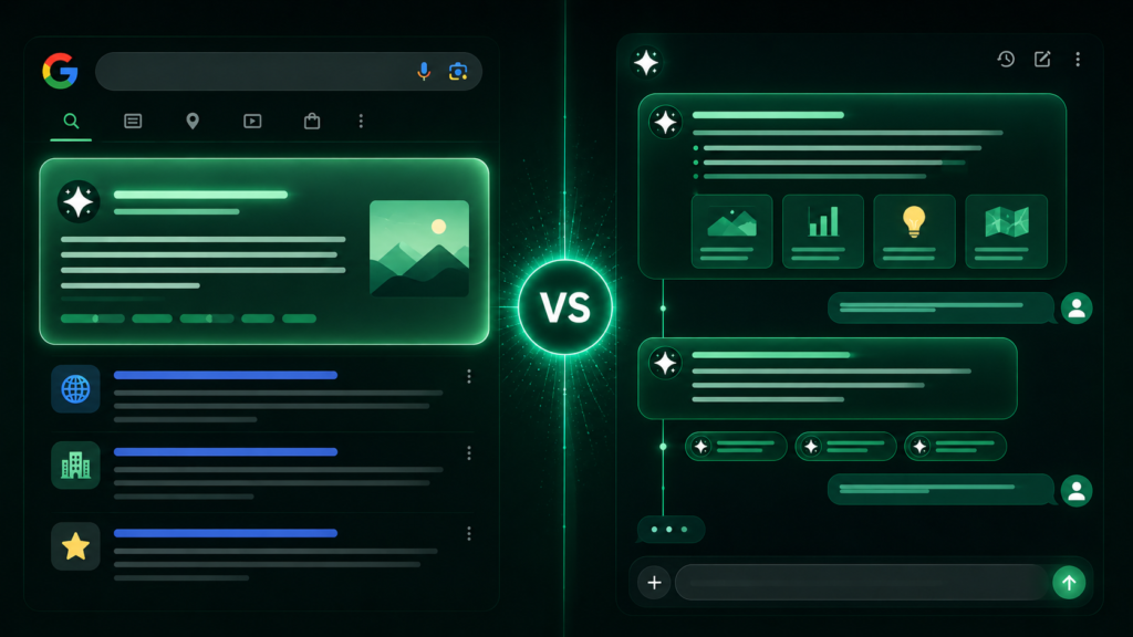 google ai mode vs ai overviews